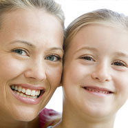 stock photo of a mom and daughter